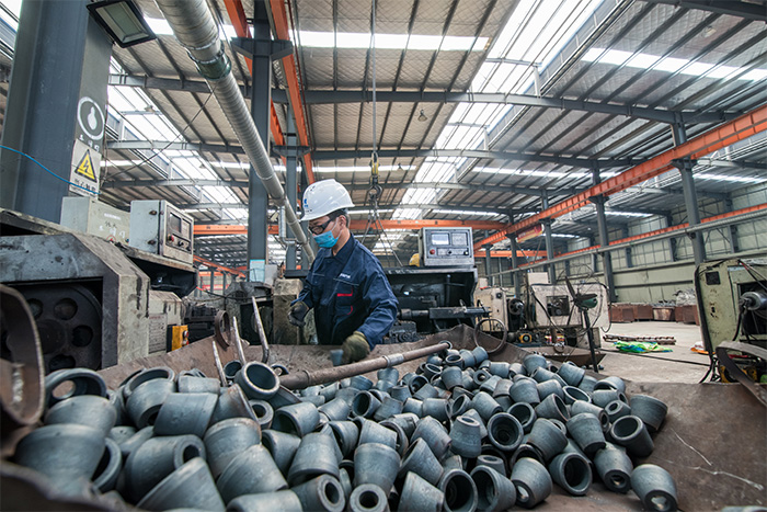 长宁网架配件-锥头加工车间